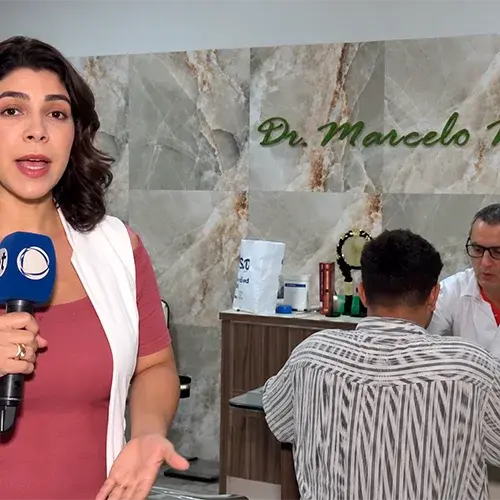 Equipe de reportagem registrando atendimento na Cicatripelli